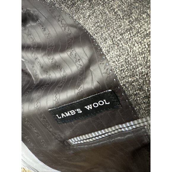 Guy Laroche Paris Lambswool Blazer 42L Gray Tweed Mens Sport Coat 3 Button - Picture 7 of 10